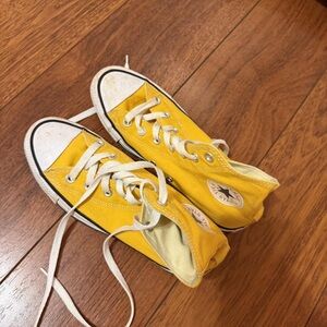 Converse Yellow High Top Canvas Sneakers